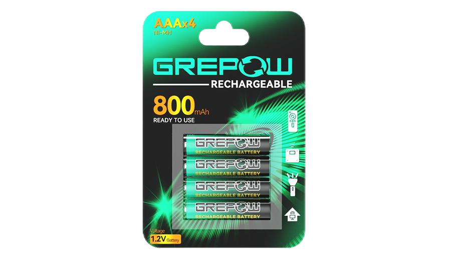  800mah AAA 鎳氫可充電電池組4節