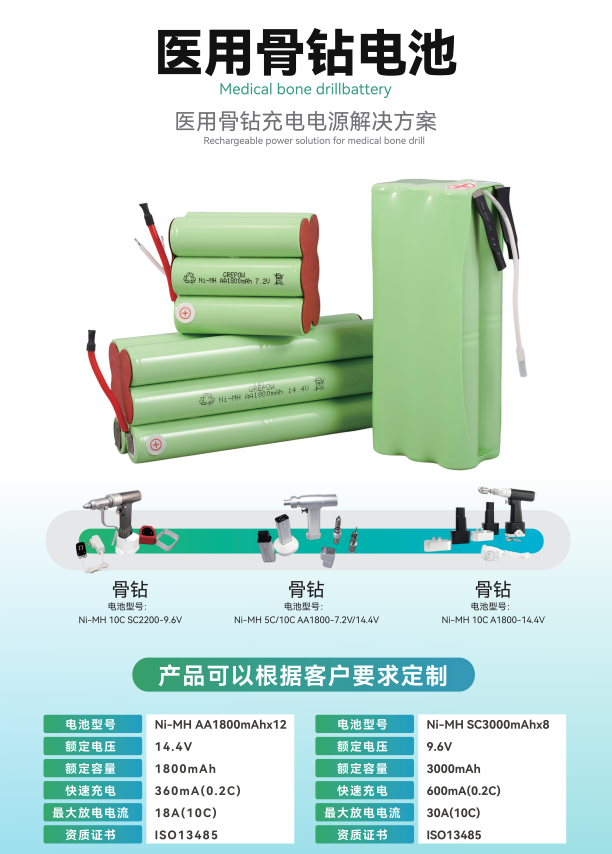 醫用骨鉆電池